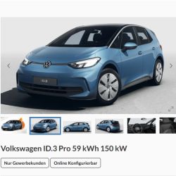 Volkswagen ID3 Pro 59 kWh im Gewerbeleasing Angebot